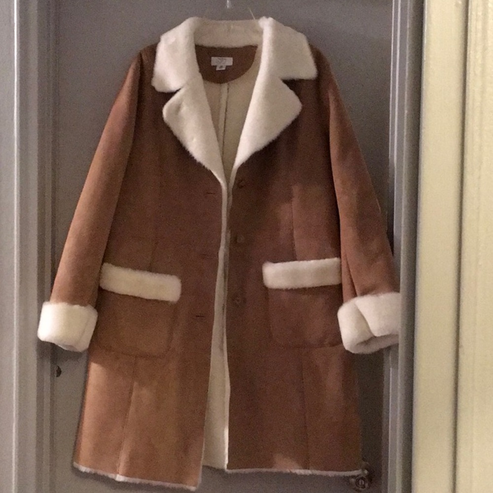 NWOT LOFT Coat Faux Shearling